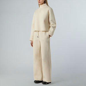 レディースモックネック スウェットシャツ卸売 オーバーサイズ タートルネック プルオーバー スウェットシャツ 女性用 長袖スウェットシャツ - Product Image 4