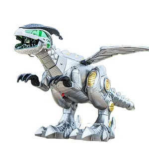 Semprotan Dinosaurus Robot Listrik, Mainan Dinosaurus Anak-anak dengan Lampu dan Suara Semprotan Mainan Anak-anak