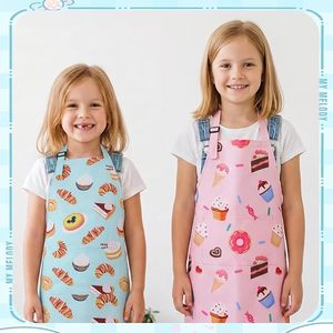 Tablier Enfant Imprimé Desserts Mignons Imperméable Réglable avec Poches pour la Cuisson et la Peinture Garçons Filles - Product Image 6