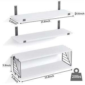 Étagères flottantes 3+1 pour salle de bain au-dessus des toilettes, style rustique, en bois, décoration <span class=keywords><strong>murale</strong></span> pour salle de bain, salon, chambre, cuisine - Product Image 2