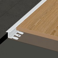 Revêtement de sol décoratif en alliage d'aluminium moderne de 0,8 mm d'épaisseur, motif arête de poisson, finition anodisée, durable et facile à poser