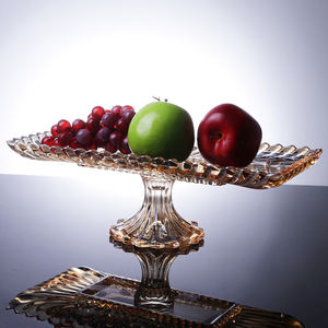 7321LPx Assiette rectangulaire de Noël transparente en cristal, vaisselle de service originale, assiettes décoratives pour <span class=keywords><strong>raisins</strong></span> - Product Image 2