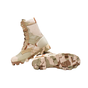 काले सामरिक छलावरण आउटडोर हिकिंग बूट्स एंटी-स्लिप वाटरप्रूफ पु ऊपरी लुभावनी रबर इनसोल लोगो समर्थन - Product Image 6