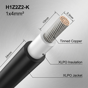 Câble d'alimentation en cuivre étamé isolé XLPO PrimePro 0,6 kV, 1 ou 2 conducteurs, LSZH sans halogène, résistant à la chaleur 90°C, IP67 - Product Image 2
