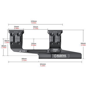 क्षेत्र लंबी दूरी के स्पॉटिंग और सटीक प्रशिक्षण के लिए 34 मिमी 1 टुकड़ा बढ़ते और सटीक प्रशिक्षण एल्यूमीनियम शिकार ऑप्टिकल दृष्टि - Product Image 5