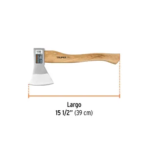 Hacha europea BOX 4, 800 g, mango de nogal americano de 15 pulgadas, TRUPER - Product Image 3
