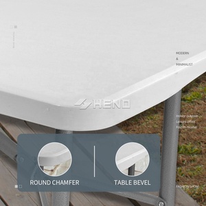 Tables pliantes rectangulaires robustes de 1,8 m (6 pieds) pour la restauration en plein air, tables de banquet portables en plastique HDPE - Product Image 6