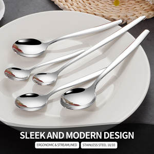 공장 맞춤형 식용 디저트 차 아이스 스푼 스테인레스 스틸 에스프레소 스푼 세트 로고 - Product Image 6