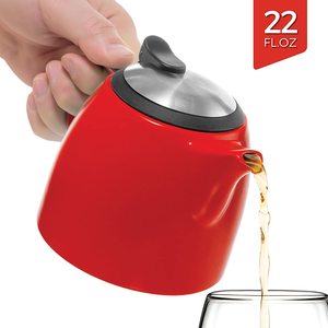 Ensemble de théière en céramique de voyage personnalisé théière en porcelaine émaillée de couleur chinoise infuseur en acier inoxydable portable pour la maison - Product Image 2