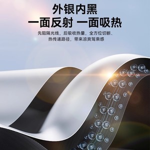 Chongteng Car Side <b>Window</b> Sunshade Titanium Silver Magnetic Heat Insulation Privacy Curtain For Car <b>Window</b> - Product Image 2