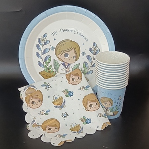 Vaisselle <span class=keywords><strong>jetable</strong></span> de <span class=keywords><strong>princesse</strong></span> rose de dessin animé pour des parties de douche de bébé <span class=keywords><strong>assiette</strong></span> en papier décorative de partie de rêve, tasse de papier, serviette - Product Image 3