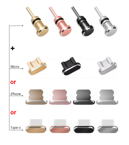 Kim Loại Bụi Cắm Micro USB Loại C Cổng Sạc Tai Nghe Jack Lấy Thẻ <span class=keywords><strong>Pin</strong></span> Cho Huawei Xiaomi MI <span class=keywords><strong>Android</strong></span> Điện Thoại - Product Image 5