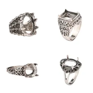 925 кольцо из стерлингового серебра с открытым, модное роскошное Ювелирное Украшение, Ретро стиль, подходящий для парные обручальные кольца для свадьбы, для женщин, кольцо
