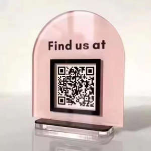 Panneau de table rose Instagram Facebook personnalisé, miroir en acrylique doré, panneau d'entreprise <span class=keywords><strong>Twitter</strong></span> YouTube, panneau en acrylique personnalisé - Product Image 3