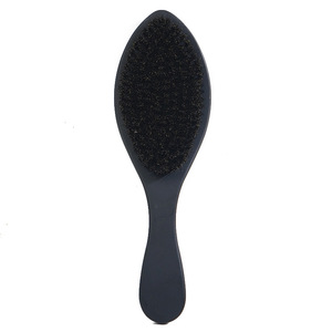 Brosse à cheveux en bois naturel avec poils de sanglier noirs, brosse à raser à poils doux - Product Image 2