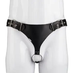 Adult Sex Toys PU Leather Forced Orgasm Belt Female Chastity Belt Holder Bondage Restraints Harness Chastity Belts