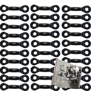 Hebillas de nailon negras, paquete de 30, duraderas, para amarres de cuerda de kayak, canoa y barco - Product Image 1