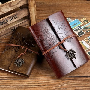 Cuaderno de Tapa Dura Vintage con Hojas Sueltas, Estilo Tri-Plegable, para Estudiantes, Viajes, Registro de Recuerdos, Regalo - Product Image 1