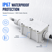 Interrupteur intelligent WiFi Tuya extérieur étanche IP67 avec affichage de puissance, minuterie 16A, protection contre la tension et le courant, disjoncteur Chayo