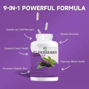 Le capsule di sambuco di Formula forte nove in uno più vendute migliorano l'immunità e assorbono l'equilibrio dei nutrienti - Product Image 5