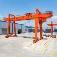 Grue portique à double poutre de type 63 tonnes, durable et robuste, montée sur rail, pour les grands chantiers de poutres et les projets de structures en acier