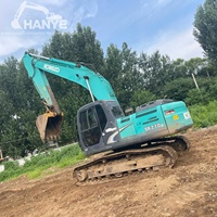 Gebrauchter Bagger zum Verkauf Kobelco SK210 Geringe Laufleistung Originallackierung Sofort Einsatzbereit Kraftstoffeffizient Langlebige Konstruktion Klimaanlage