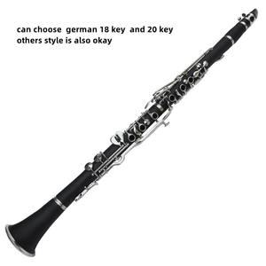 คลาริเน็ตเคลือบนิกเกิล18คีย์20คีย์คลาริเน็ตเหมาะสำหรับผู้เริ่มต้นพลาสติกสีแดง G โทนสี - Product Image 5