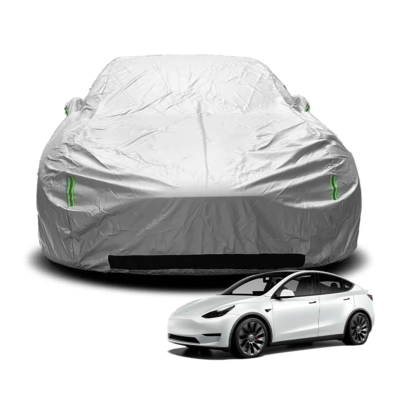 2017-2021 All Weather Protection Outdoor With Ventilated Mesh Charge Port Opening Storage Bag Car Cover For Tesla Model 3