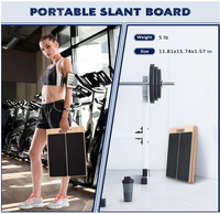 Planche inclinée portable en bois pour étirements des mollets, relaxation musculaire, squats, Pilates, physiothérapie, équipement d'exercice à domicile