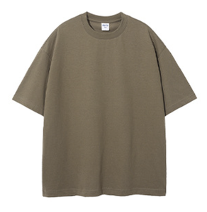Camiseta Blanca de Algodón con Hombros Caídos, Cuello Redondo, Manga Corta, Estilo Holgado, Informal, Urbana, para Hombre - Product Image 5