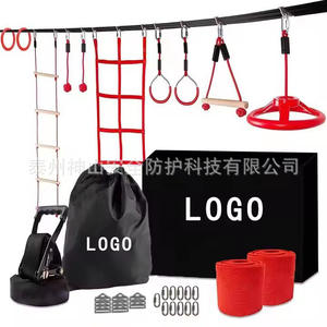 Kit Ninja Warrior para niños, equipo de entrenamiento de agilidad al aire libre, plástico, carga de 200 kg, duradero, juego completo para integración sensorial - Product Image 1