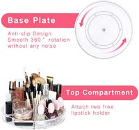 360 rotatif maquillage Organisateur Acrylique Soins De La Peau Cosmétiques Fondation Rouge À Lèvres Fard À Paupières Mac Présentoir Présentoirs de Plancher
