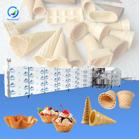 Machine à fabriquer des cornets de crème glacée entièrement automatique à prix avantageux, 3000 pièces/h