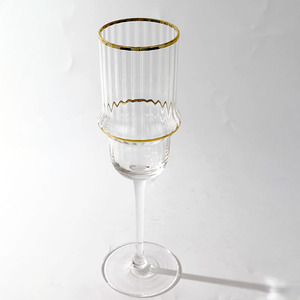 Crystal Glass Red Wine Glass Goblet Ribbed Stemware Glassware Art Deco <b>Vintage</b> <b>Coupe</b> Glasses <b>Champagne</b> Flute - Product Image 6