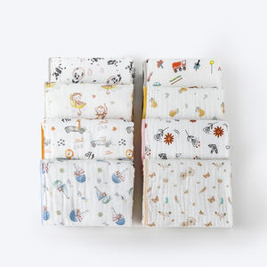 سعر الجملة متوفر بطانية لف قماط شاش قطن عضوي 100% 6 طبقات، بطانية موسلين ناعمة للغاية لحديثي الولادة والرضع - Product Image 2