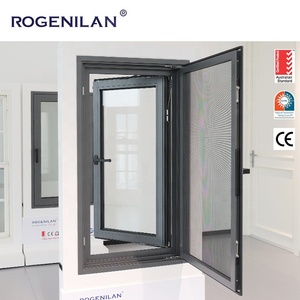 Fenêtre Battante en Aluminium Noir ROZENILAN AS2047, <span class=keywords><strong>Double</strong></span> <span class=keywords><strong>Vitrage</strong></span>, Verre Trempé, pour Maisons - Product Image 3
