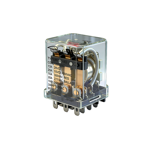 25A 20A Industrial Relay 300VAC 1C5pin 2C8pin 3C11Pin Plug in PCB Terminal for Power System and Control Cabinet Automation