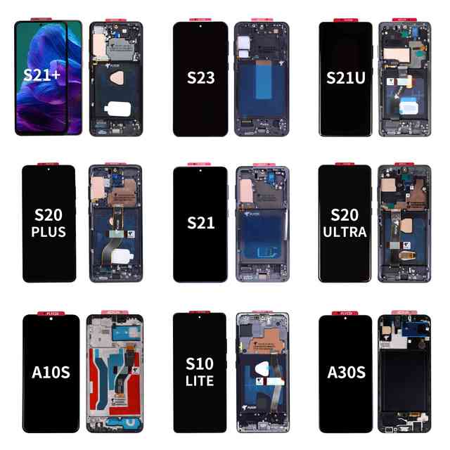 FLYCDI High Quality Wholesale Mobile Phone Parts Screen Black Phone Lcds Touch Display for samsung Lcd Mobile Phone Lcds