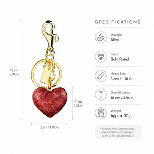 Llavero <span class=keywords><strong>de</strong></span> Corazón <span class=keywords><strong>de</strong></span> Metal Dorado Personalizado con Esmalte Epoxi, Colgante <span class=keywords><strong>de</strong></span> <span class=keywords><strong>Amor</strong></span>, Bonito Anillo para Llaves, Adorno para Bolsos, Coche, Cartera, Regalo para Mujer - Product Image 4