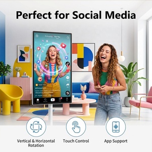 Pantalla Móvil Inteligente HD Portátil Blanca de 22, 24, 27 y 32 Pulgadas, Todo en Uno, con Soporte, para Interiores, OEM, Transmisión en Vivo, Texto y Animación - Product Image 5