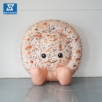 Modèle gonflable personnalisé de gâteau aux graines de sésame en forme de dessin animé, accessoire gonflable hermétique pour la décoration de festivals culinaires en extérieur