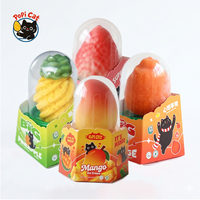 Es Krim Rasa Buah Halal PoPI CAT Nanas/Stroberi/Jeruk/Mangga Puree 75g Kemasan Kotak Penyimpanan Beku untuk Grosir