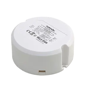 Fonte de alimentação circular redonda de LED regulável 60w 1500ma, fonte de alimentação circular 1.5A IP20 0-10v PWM Rx, driver de LED com escurecimento 220v a 40v dc