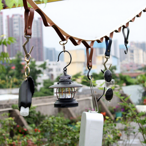 キャンプ用物干しストラップ アウトドア吊り下げロープオーガナイザー ポータブルキャンプ用物干し キャンプ用品用 - Product Image 1