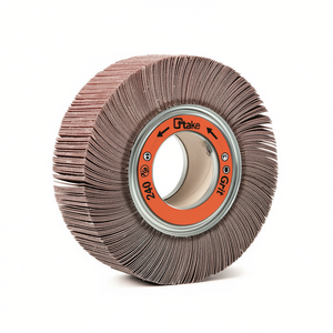 Ttake Flap <b>Wheel</b> Resin Bonded Corundum 200x30x54 Mm 240 Grit Deburring with Hole for <b>Grinding</b> - Product Image 2