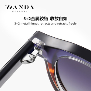 Zanda Eyewear Polarized Acetate <b>Sunglasses</b> S31107 Unisex Round <b>Blue</b> Light Blocking UV400 Sun Protection - Product Image 3