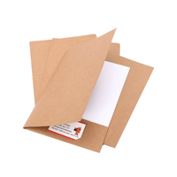 Papel de cartón blanco hecho a mano para documentos, archivador de bolsillo personalizado, venta al por mayor