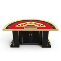 Table de jeu antique interactive en gros YH Table de Blackjack rouge avec fente pour puce