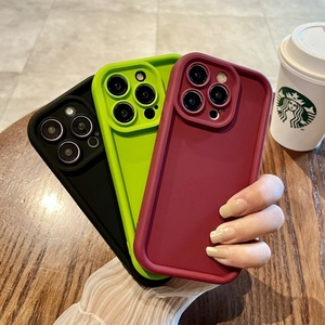Funda Protectora de TPU Suave Color Caramelo para Teléfono Móvil iPhone 16 15 14 13 12 17 Pro Max Plus, Protección de Lente, Precio al por Mayor - Product Image 2