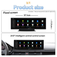 Écran de navigation GPS pour voiture 14,9 pouces 8 cœurs MTK 8+256g Carplay pour Audi A4 B9 2017-2019 Radio multimédia automobile